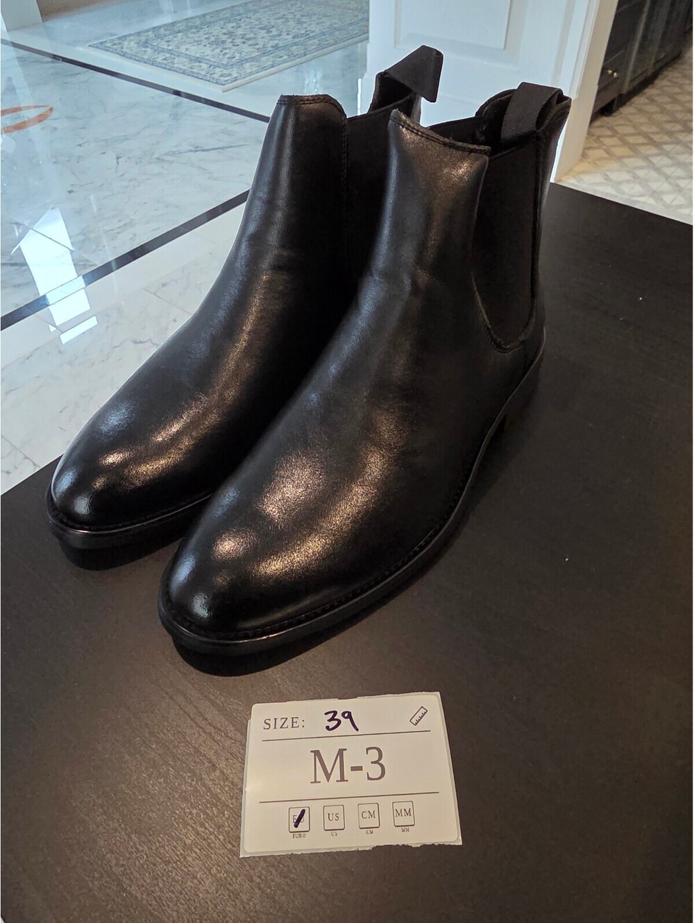 Men's Black Leather Chelsea Boots